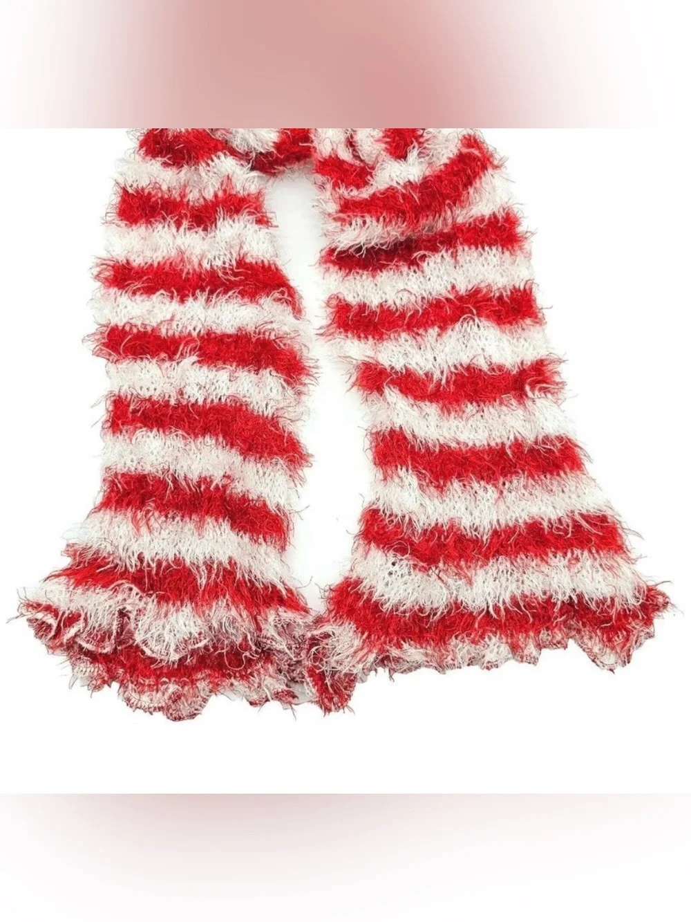 Vtg Y2K Fuzzy Eyelash Shaggy Convertible Scarf 11 Way Whimsical Fairy Christmas
